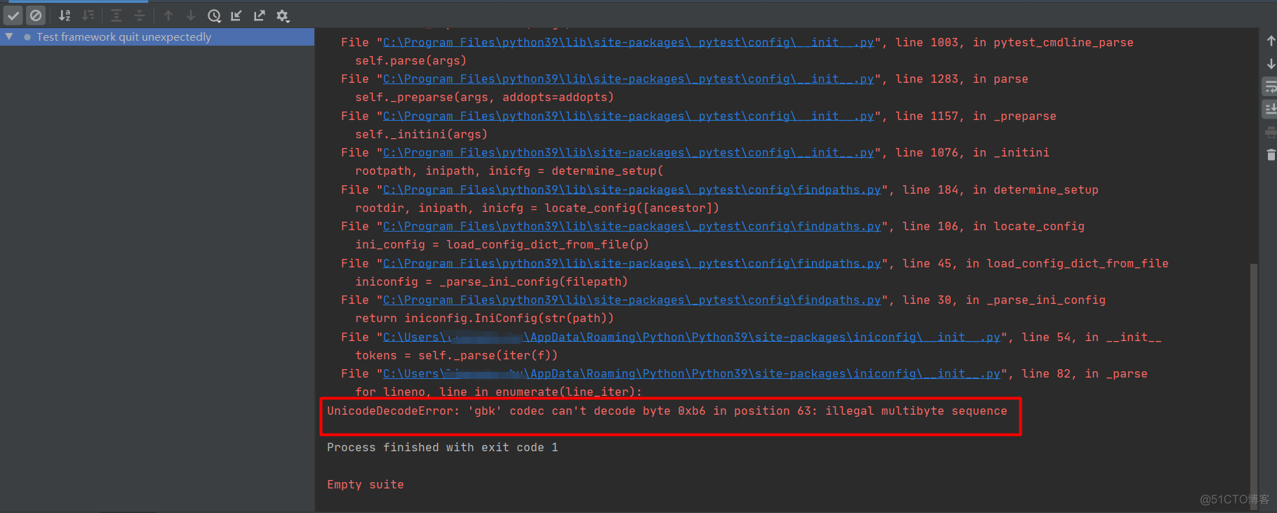 pytest.ini配置文件中文报错解决方法_配置文件_02