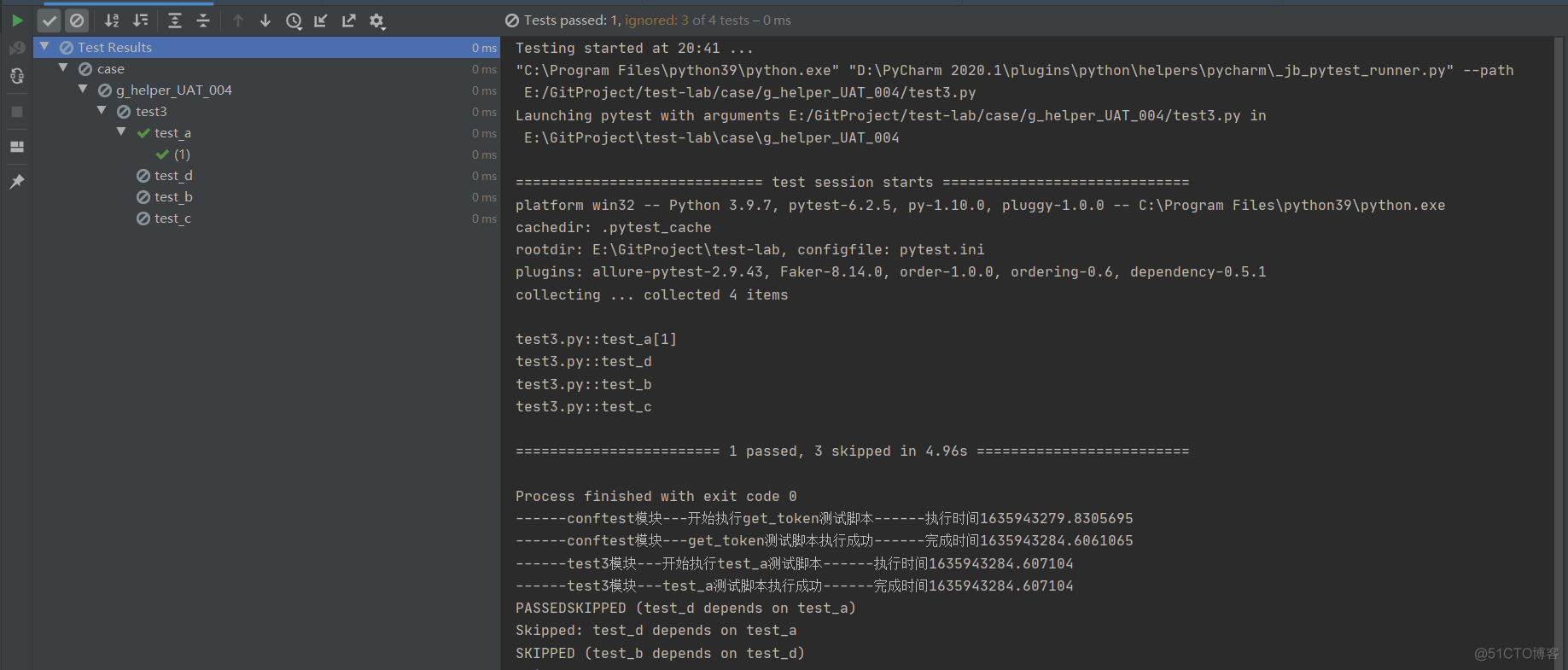 pytest之@pytest.mark.pytest-dependency装饰器设置测试用例之间的依赖关系_测试用例_15