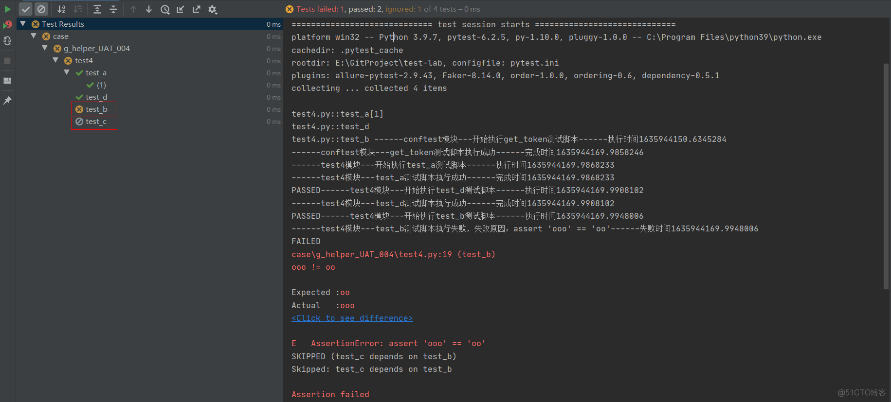 pytest之@pytest.mark.pytest-dependency装饰器设置测试用例之间的依赖关系_用例_16