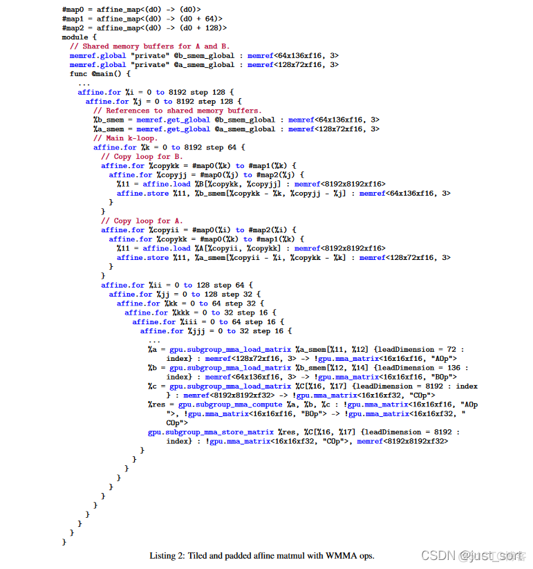 【论文解读】基于MLIR的矩阵乘法高性能GPU代码生成：一些早期结果_python_09
