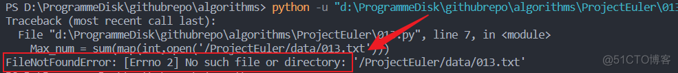 FileNotFoundError: [Errno 2] No such file or directory_Python