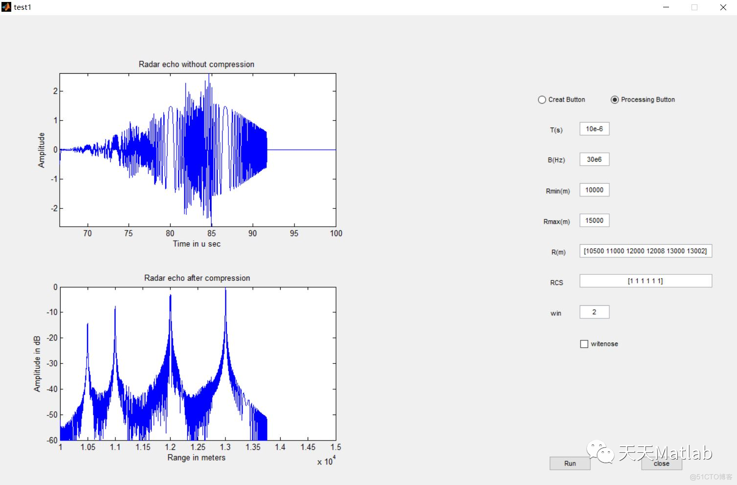 【雷达通信】雷达脉冲压缩含Matlab源码_2d