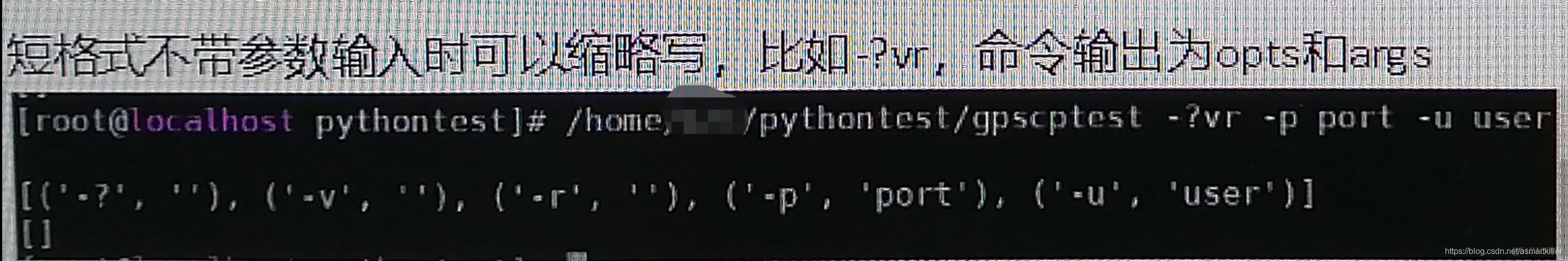 Python入门之——getopt模块_带参数