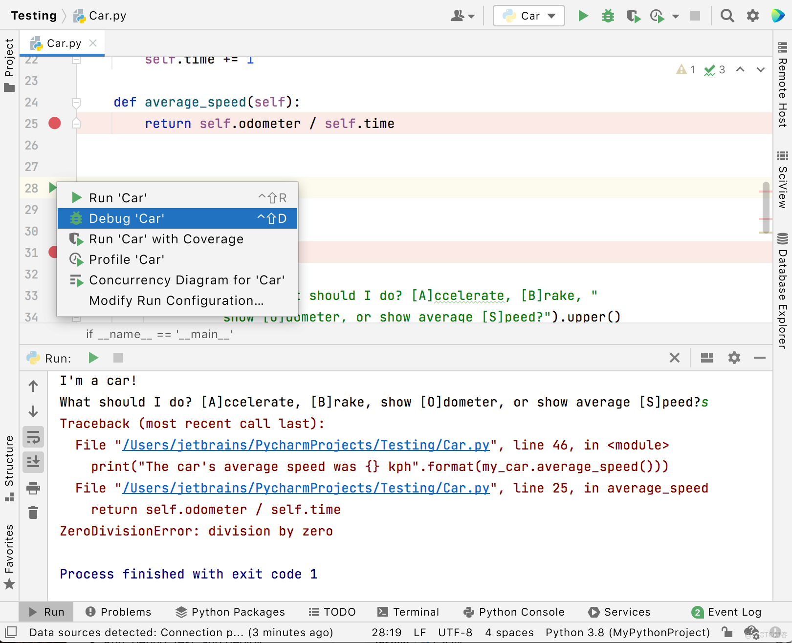 Python开发工具PyCharm使用教程：如何调试python应用程序_pycharm_03