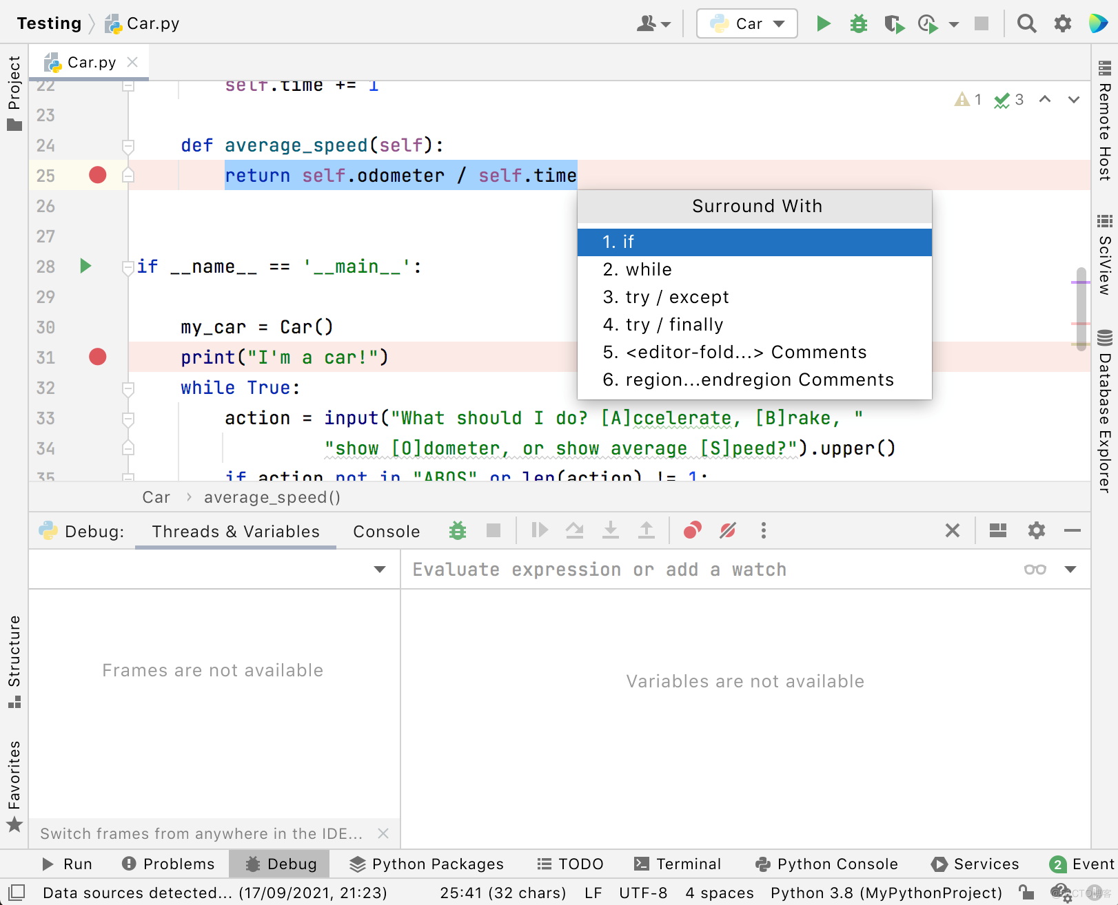 Python开发工具PyCharm使用教程：如何调试python应用程序_python开发工具_08