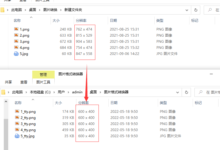 如何批量将图片尺寸改成一样大？