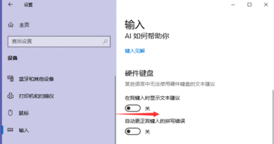 win10开启在我键入时显示文本建议步骤分享