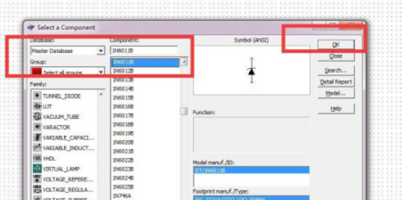 Multisim绘制1N6011B二极管流程分享