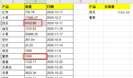 excel中DSUM函数使用流程分享