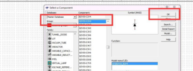 Multisim绘制BZV55-C2V4二极管教程分享