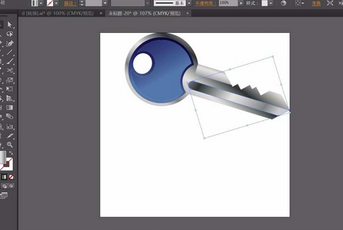 ai设计钥匙图标的操作步骤
