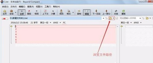 Beyond Compare文本比较怎么弄