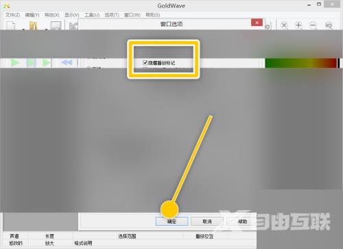goldwave怎么设置隐藏播放标记
