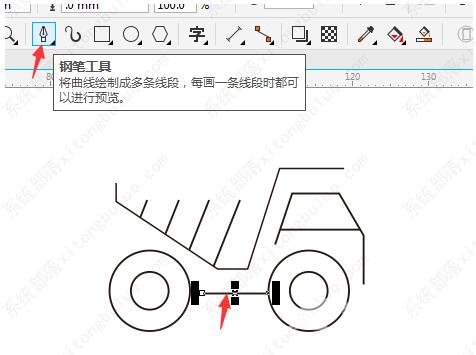 cdr简单的运输车怎么画？coreldraw怎么绘制图形教程