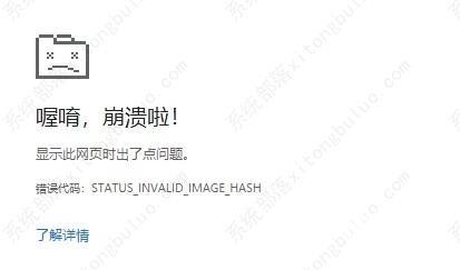 解决谷歌浏览器报错STATUS_INVALID_IMAGE_HASH的方案