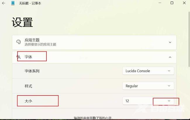 Win11怎么更改记事本字体大小