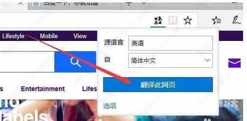 如何给edge浏览器添加翻译功能设置?