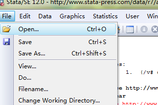 Stata通过Open导入数据