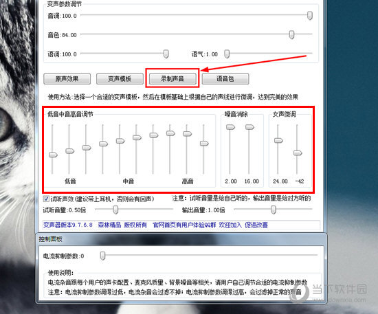 点击红框标注内的“录制声音”选项开始录制