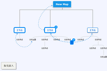 迅捷思维导图怎么同时选中两个节点