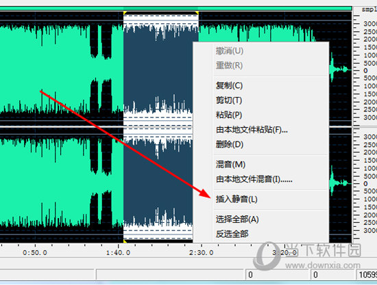 点击其中的“插入消音”选项