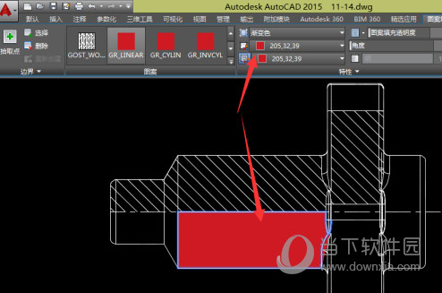 AutoCAD2015怎么填充颜色