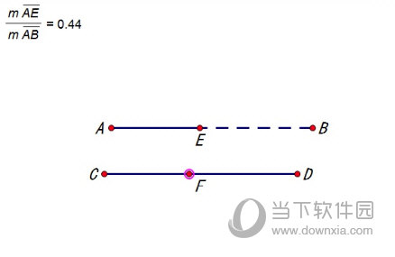 几何画板怎么在两线段上画点使比值相等