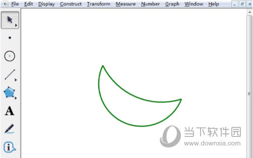 几何画板如何给月牙图形填充颜色