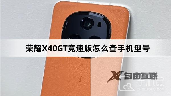 荣耀X40GT竞速版怎么查手机型号