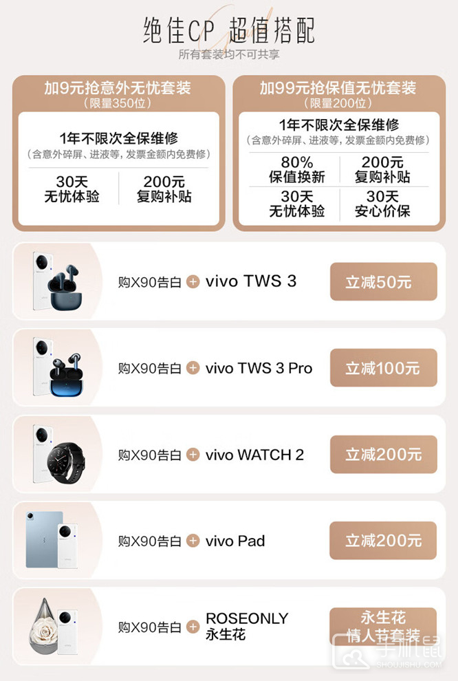 vivo X90白色告白版预售期间赠品介绍