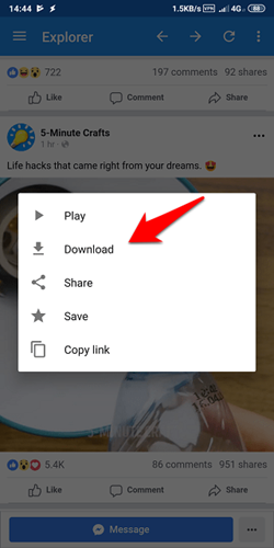 download facebook videos on android