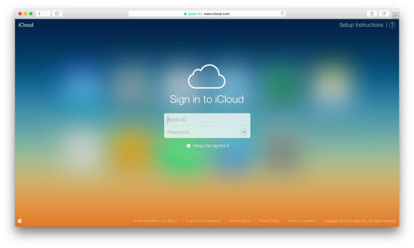 log into icloud