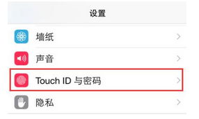 touch id和密码
