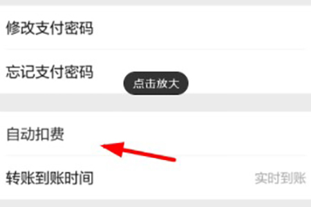 找到“自动扣费”功能