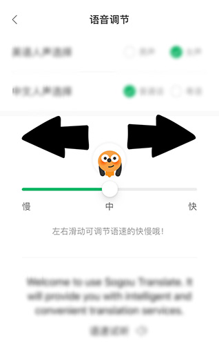 搜狗翻译语音调节
