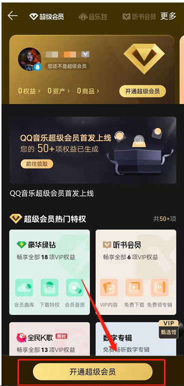 qq音乐超级会员开通教程3