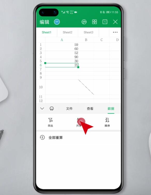 手机WPS表格怎么排序(4)