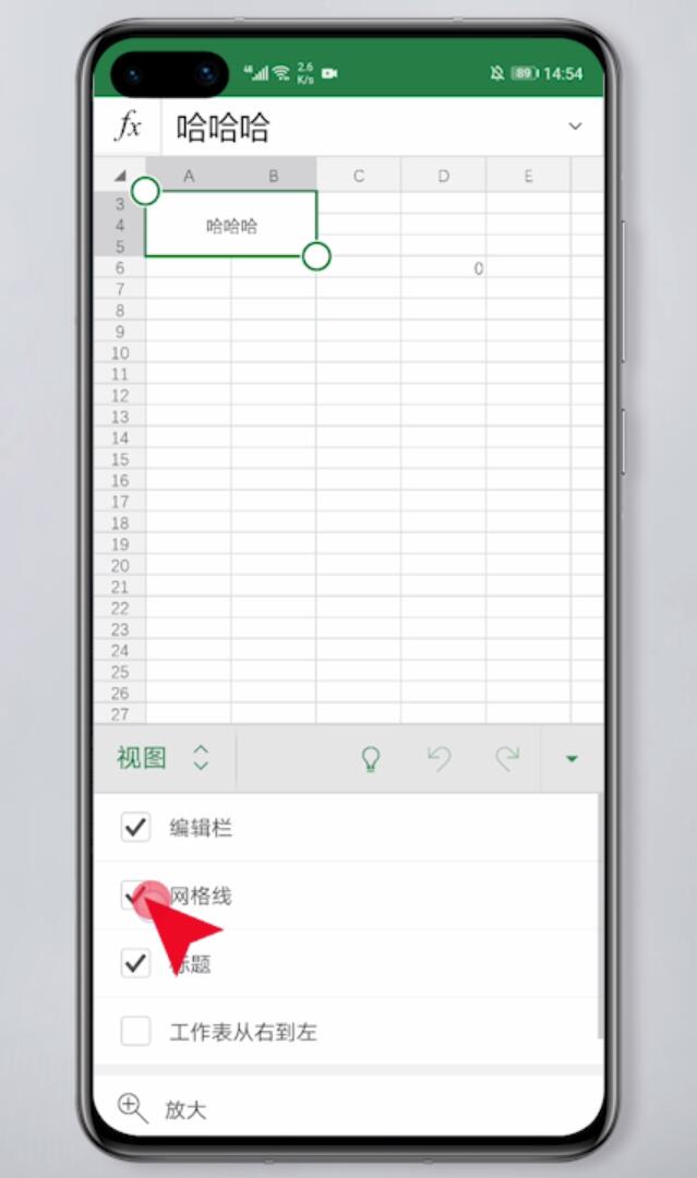 手机excel怎么隐藏网格线(5)