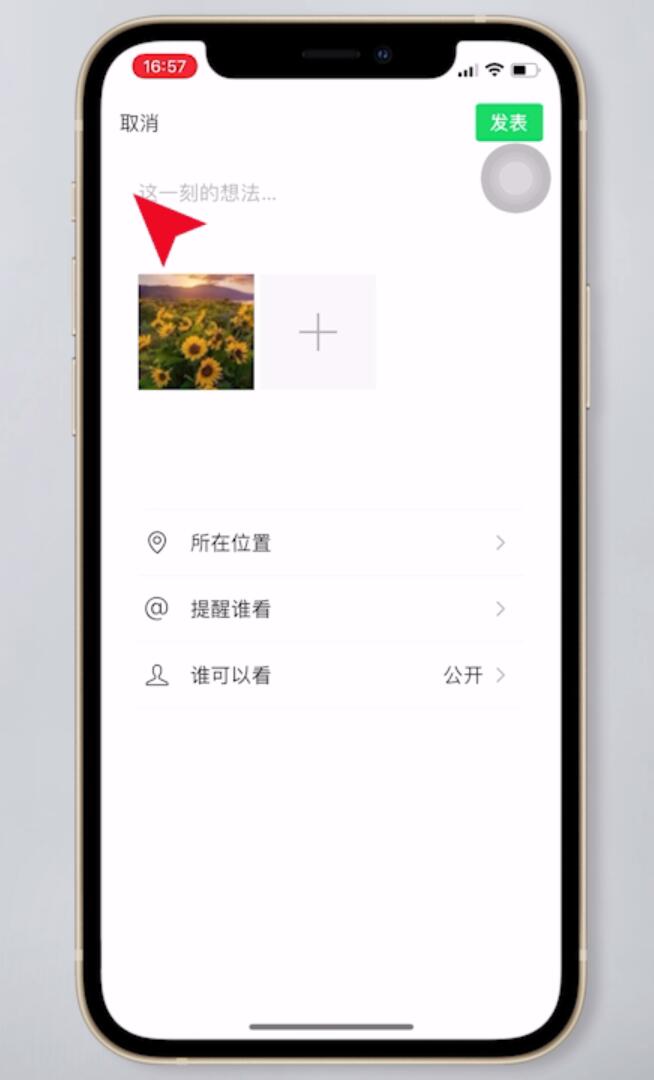 怎么在朋友圈发表文字及照片(7)