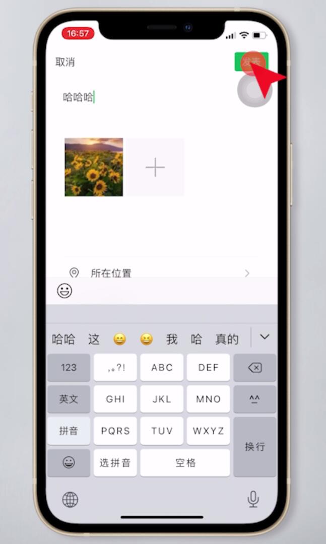 怎么在朋友圈发表文字及照片(8)