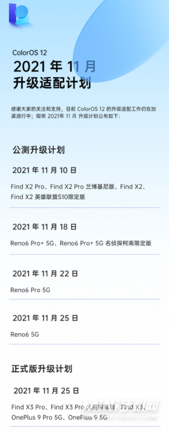 colorOS12第二批适配机型有哪些-第二批升级名单