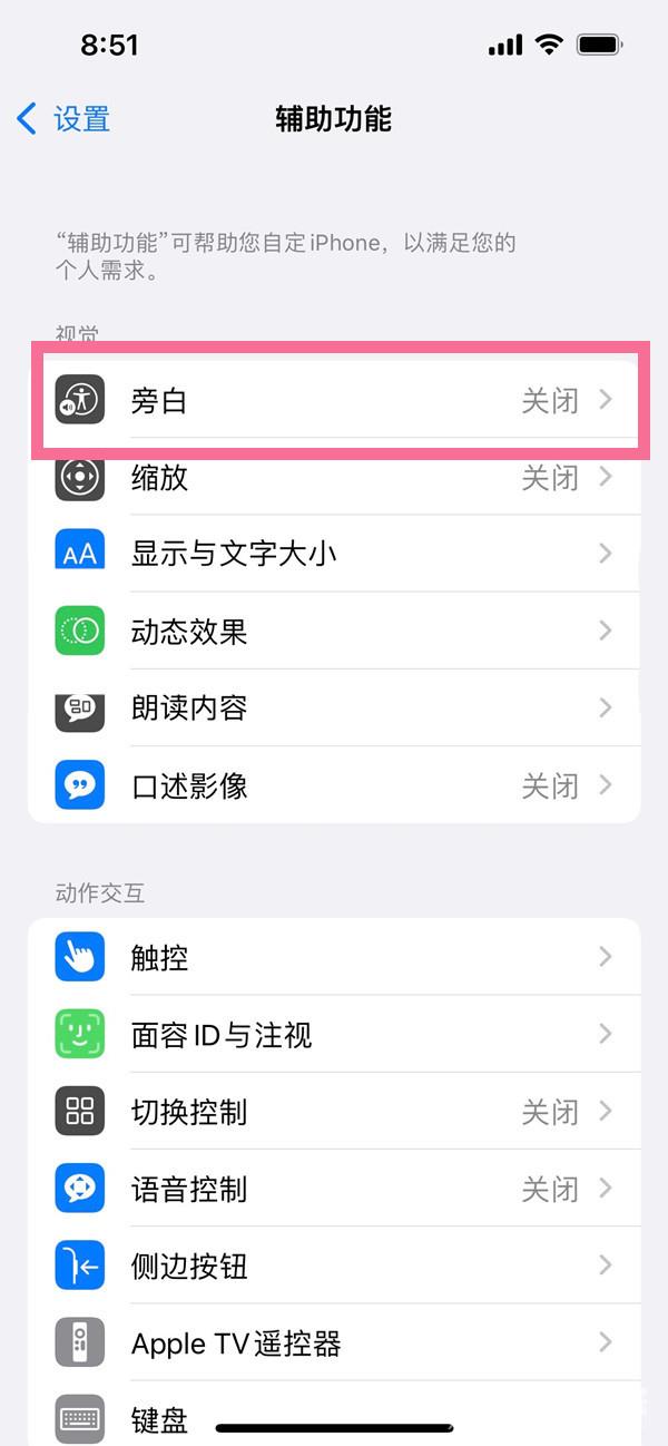 苹果手机盲人模式怎么关