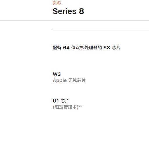 apple watch series 8采用什么芯片