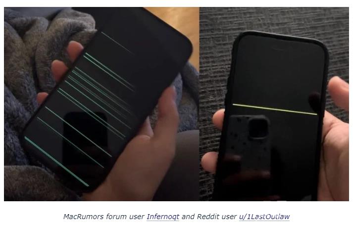 部分苹果 iPhone 14 Pro/Max 用户报告开机时闪现“水平线”