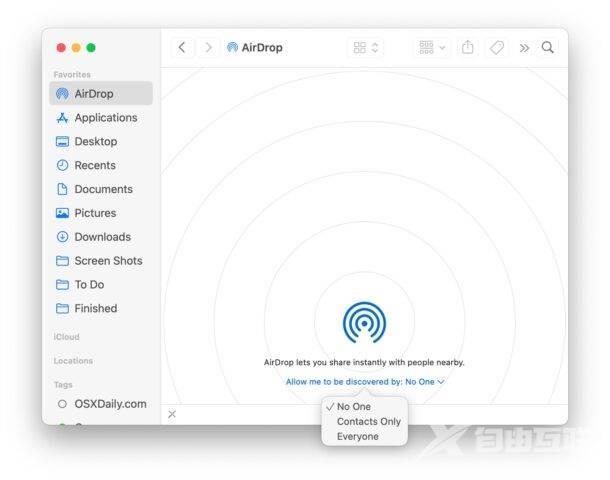 如何在 Mac 上禁用 AirDrop