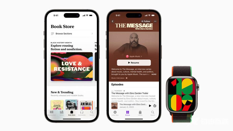 苹果发布 2023款Black Unity 黑人历史月 Apple Watch 表盘表带