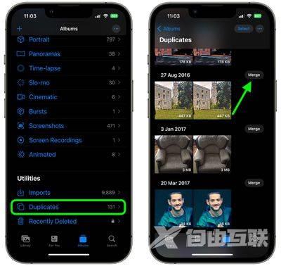 iOS 16：如何在照片库中查找、合并和删除重复项