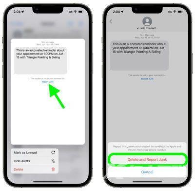 iOS 16：如何报告垃圾短信和彩信