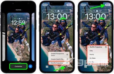 iOS 16：如何更改锁定屏幕的照片随机播放频率