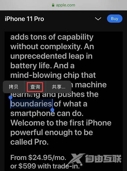 iPhone 自带翻译功能：只需长按两秒